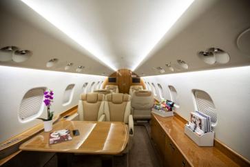 Embraer Legacy 650 cabin interior offers room to work