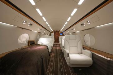 Berthing arragements on a Gulfstream GIV-SP private jet