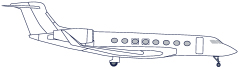 outline of Large Cabin / Long Range aircraft